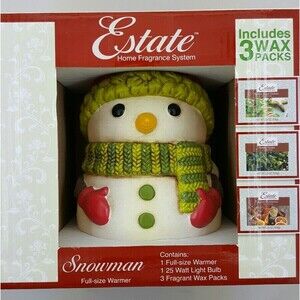 ESTATE Home Fragrance System Christmas Snowman w 3 Fragrance Packs  NIB